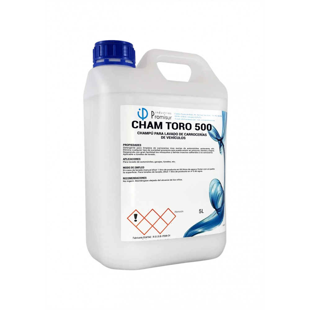 CHAMPUCAR Detergente carrocerías con ceras para lavado manual de vehiculos  5l. – Limpiezas Barmanet